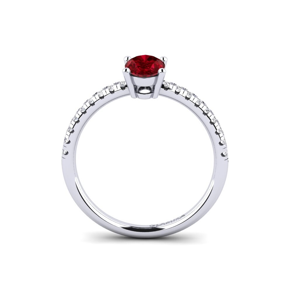 Red Zirconia Engagement Ring Rokh