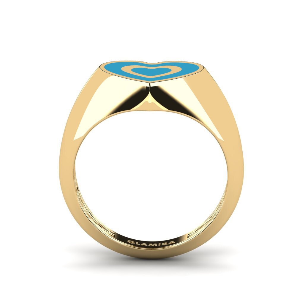9k Oro Amarillo Anillo meñique Lisiv