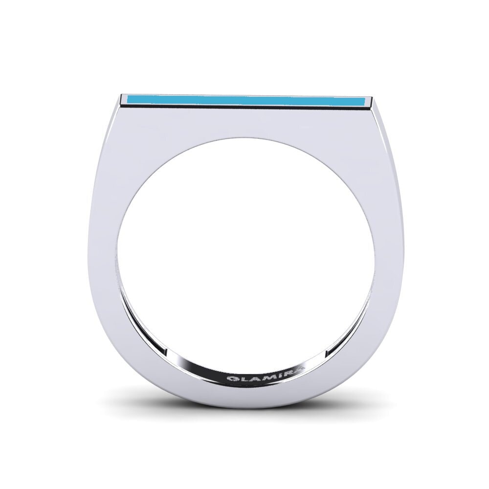 White Silver Pinky Ring Oosper