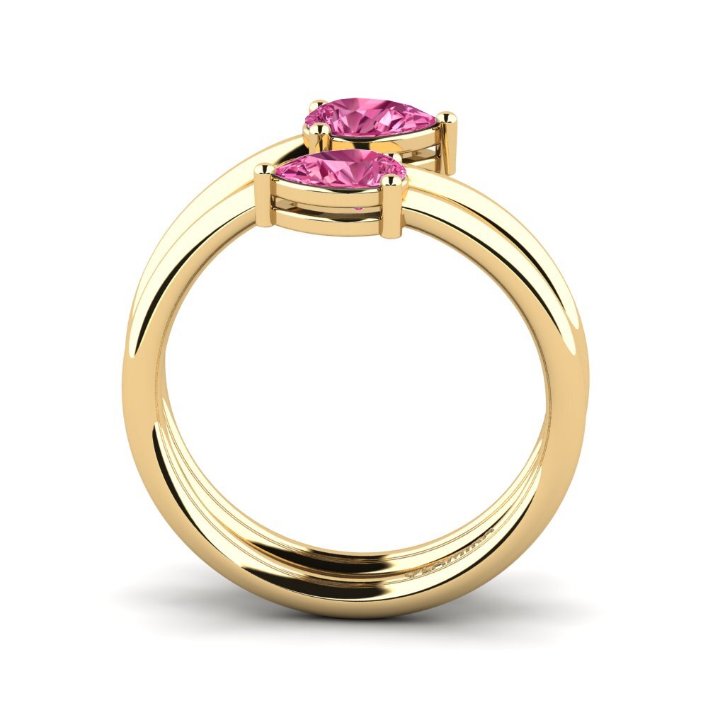 Turmalina rosa Anillo Omme