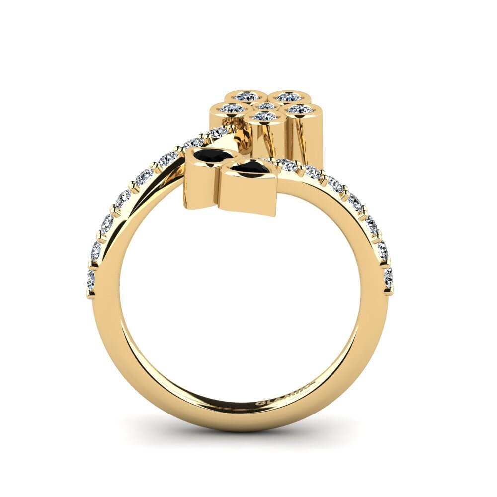 Zafiro negro Anillo Psan