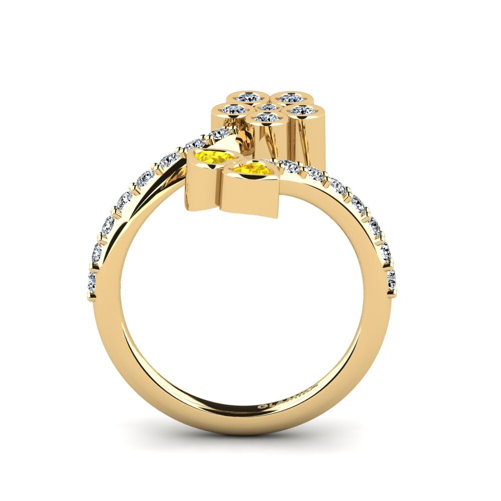 Zafiro amarillo Anillo Psan