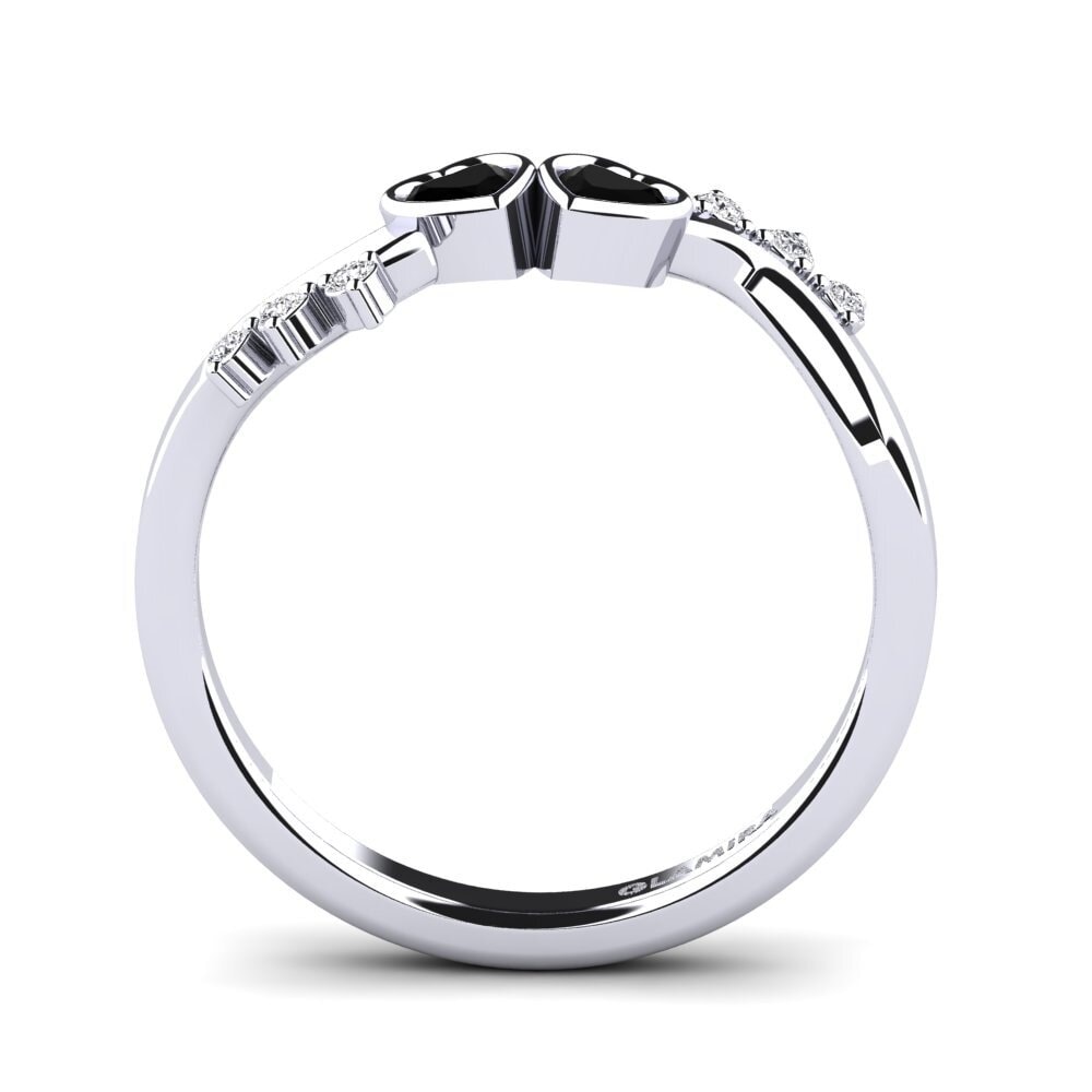 Diamante Negro Anel Compromisso Feminino Marrifest