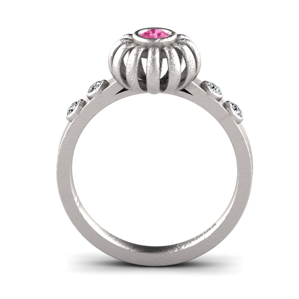 Zafiro Rosado Anillo promesa mujer Mima