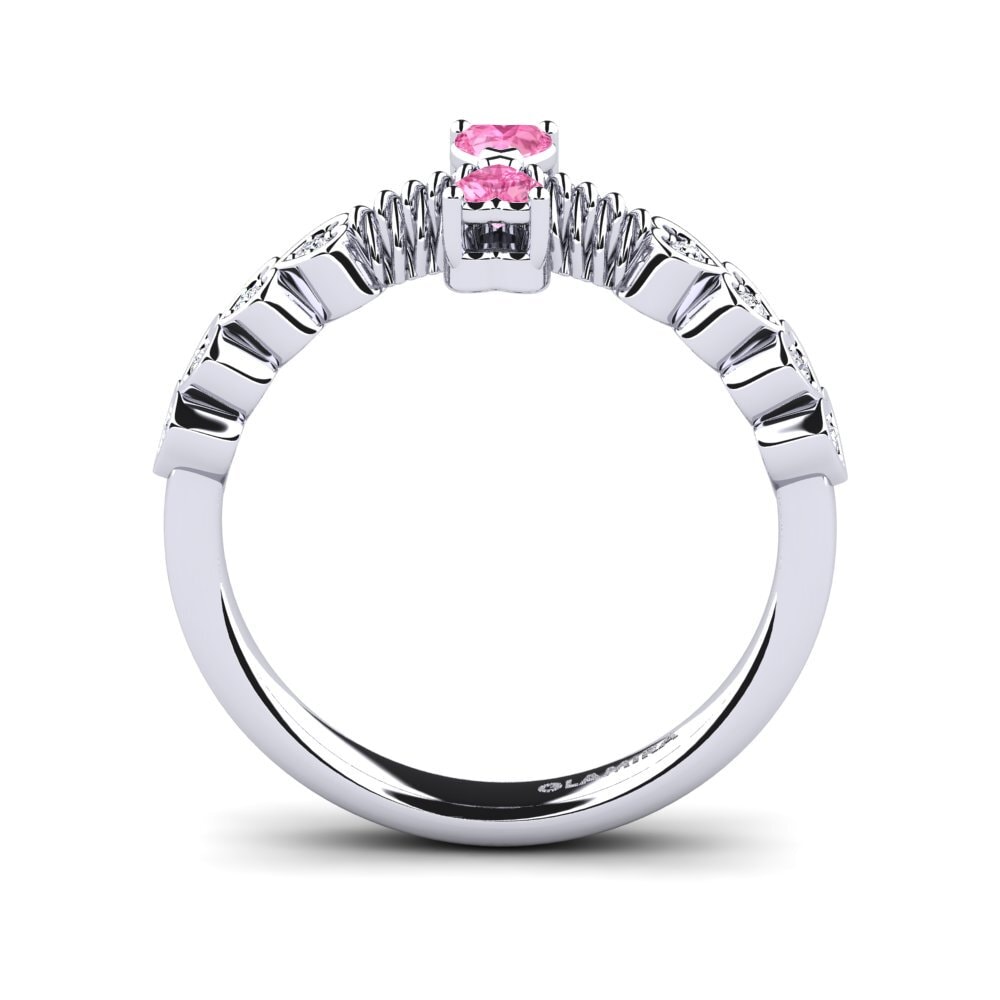 Zafiro Rosado Anillo promesa mujer Nodeles