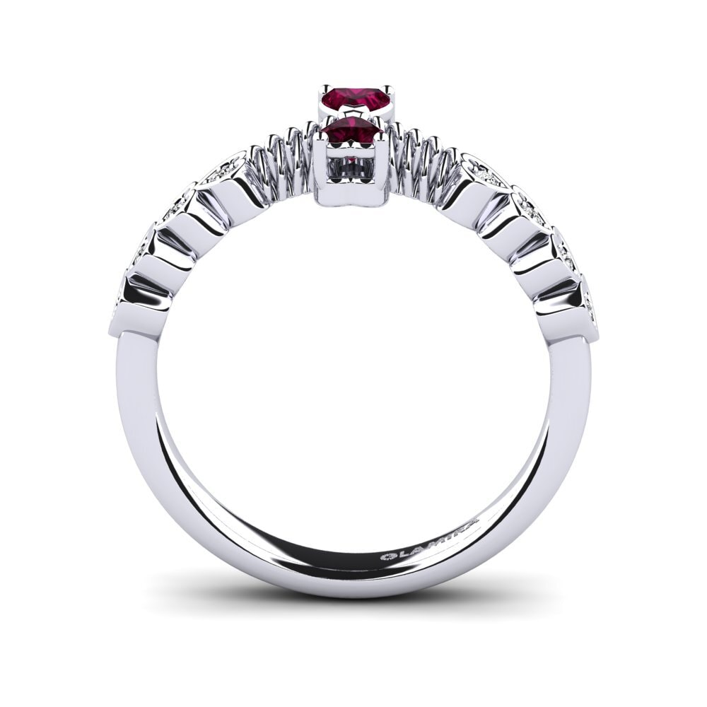 Rhodolite Garnet Women's Promise Ring Nodeles