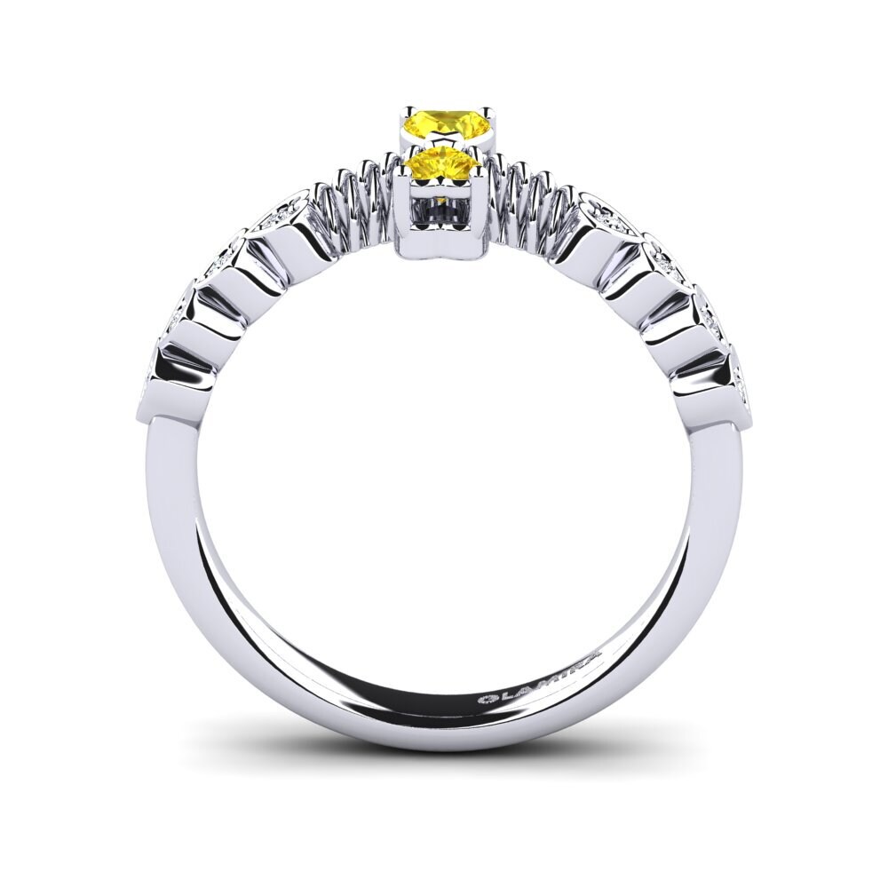 Yellow Sapphire Women's Promise Ring Nodeles