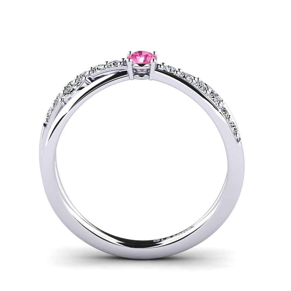 Zafiro Rosado Anillo promesa mujer Onen