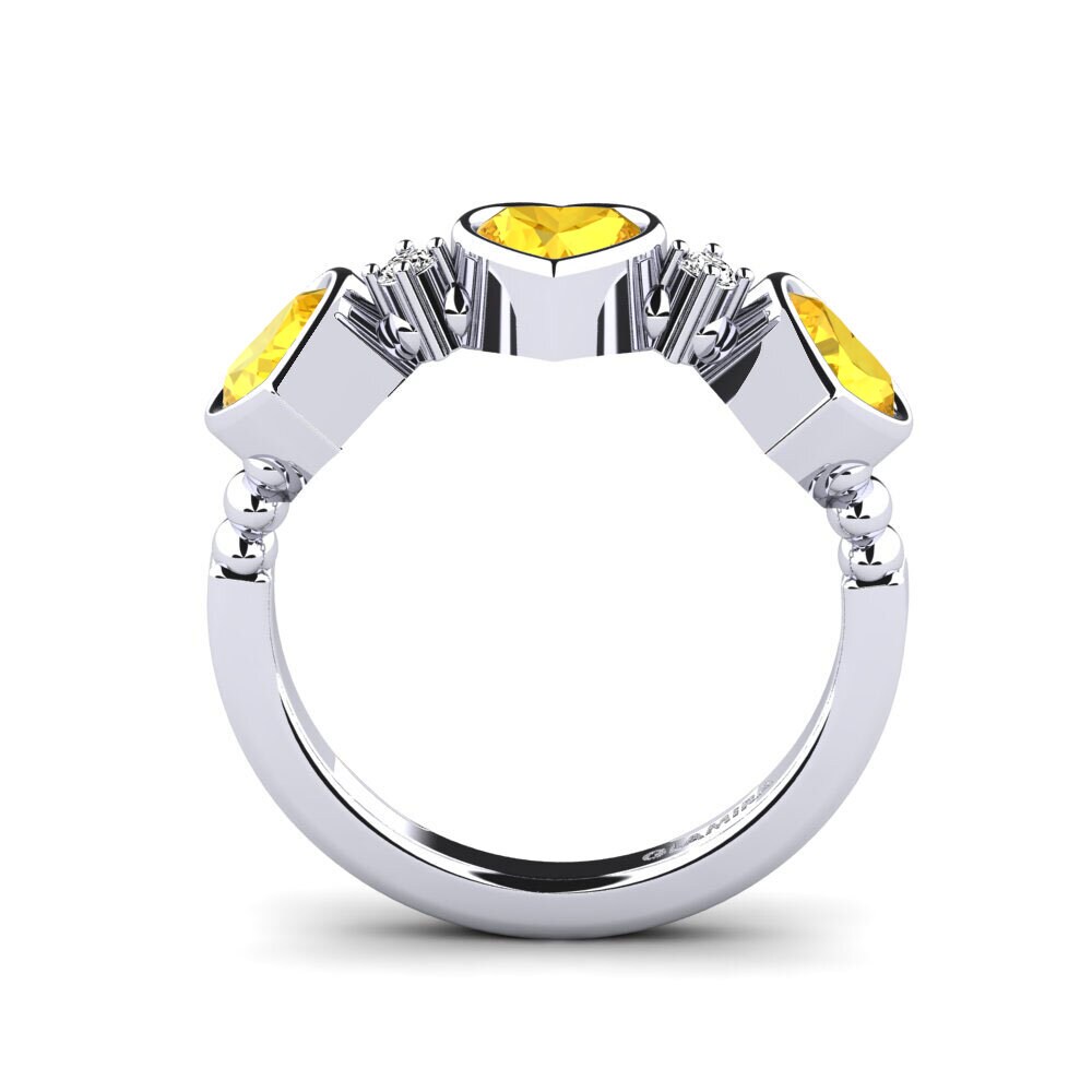 Citrine Women's Promise Ring Osedr