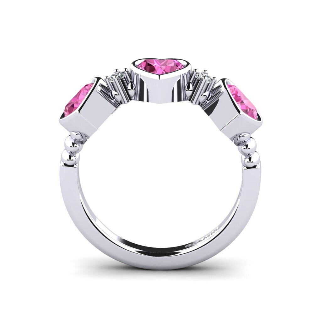 Pink Topaz Women's Promise Ring Osedr