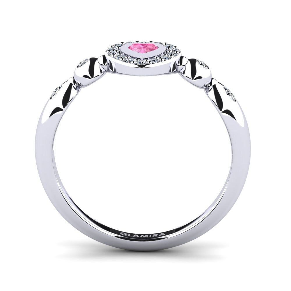 Zafiro Rosado Anillo promesa mujer Pavina