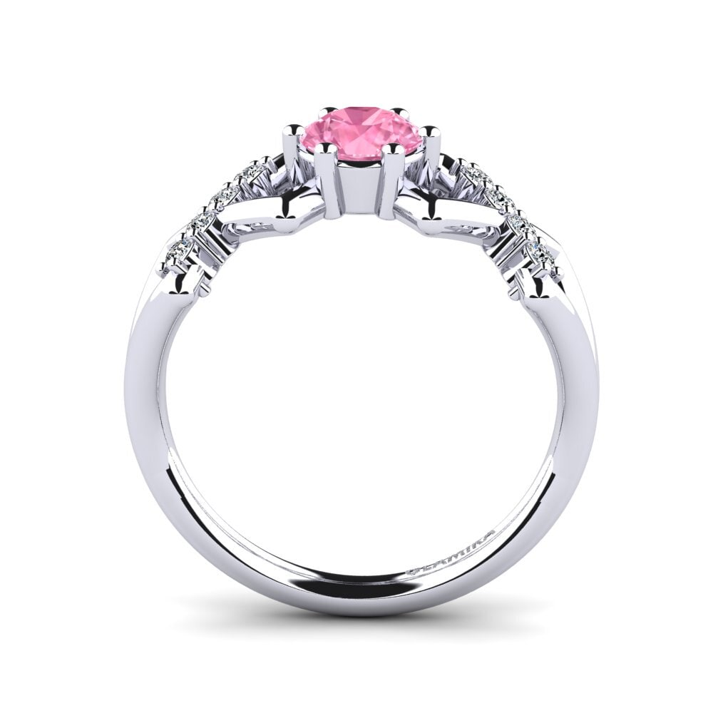 Zafiro Rosado Anillo promesa mujer Rigea