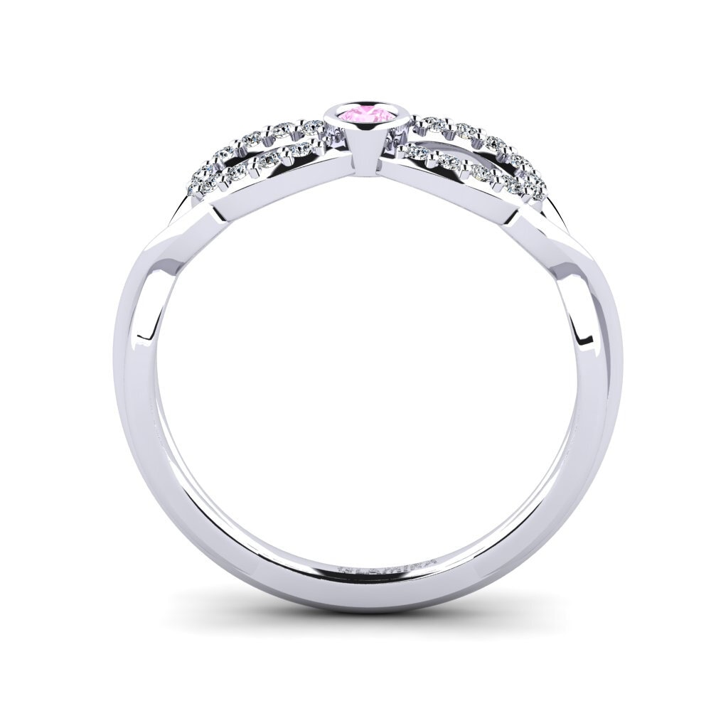 Zafiro Rosado Anillo promesa mujer Rigeo