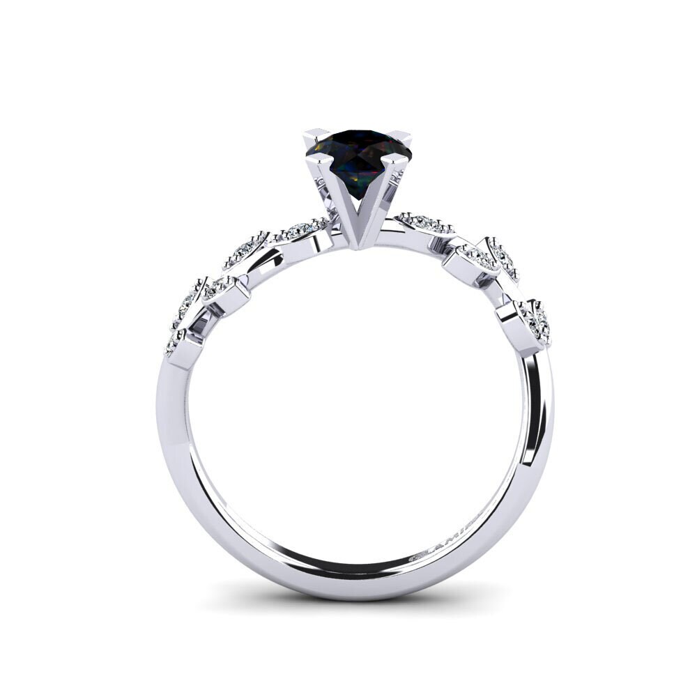 Black Opal Women's Promise Ring Snep