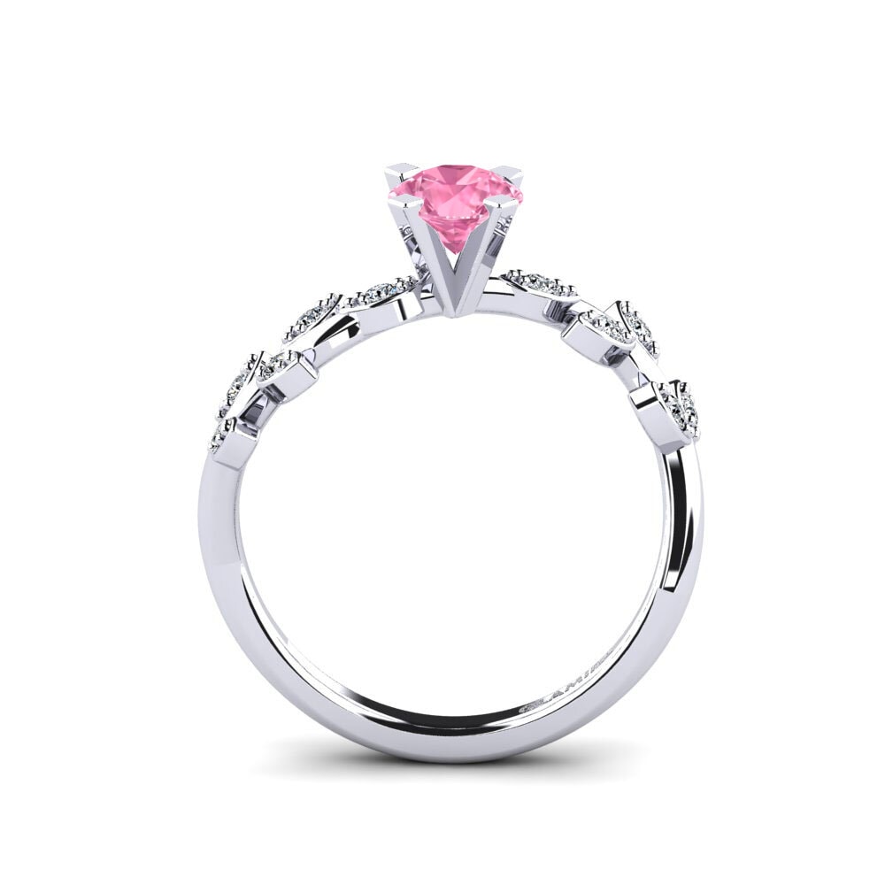 Zafiro Rosado Anillo promesa mujer Snep