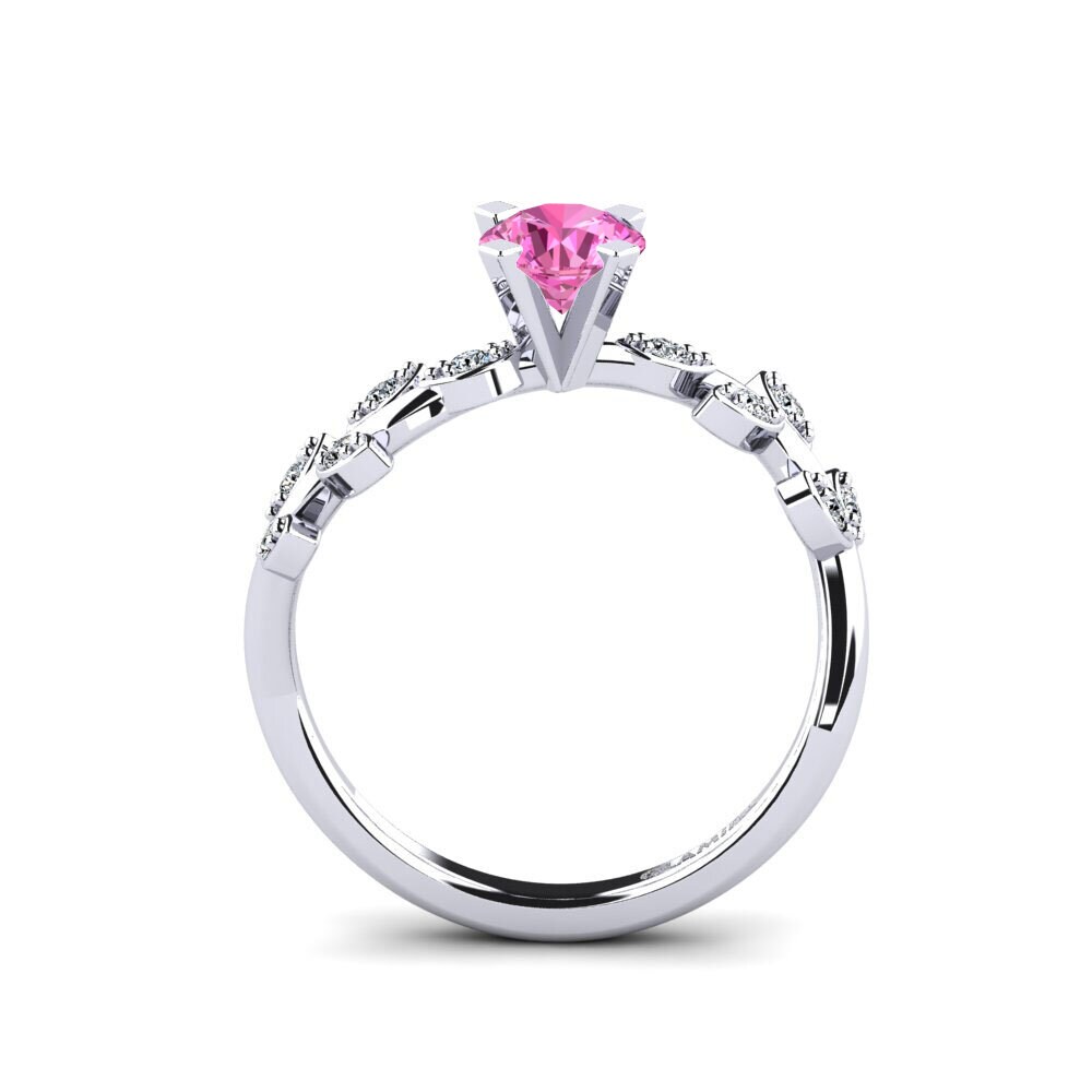 Pink Topaz Women's Promise Ring Snep