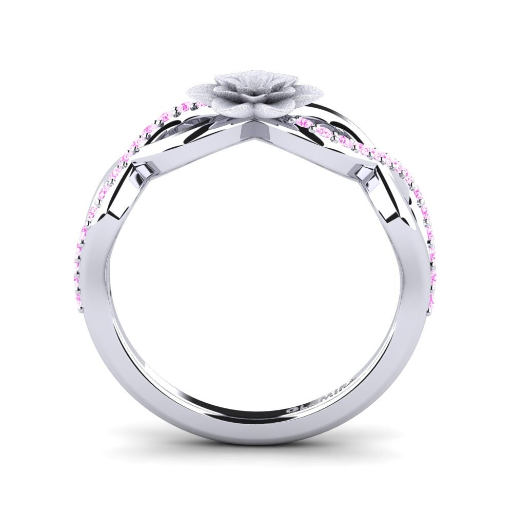Zafiro Rosado Anillo promesa mujer Soldin