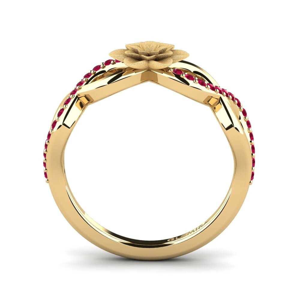 14ct Yellow Gold Ruby Women's Promise Ring Soldin