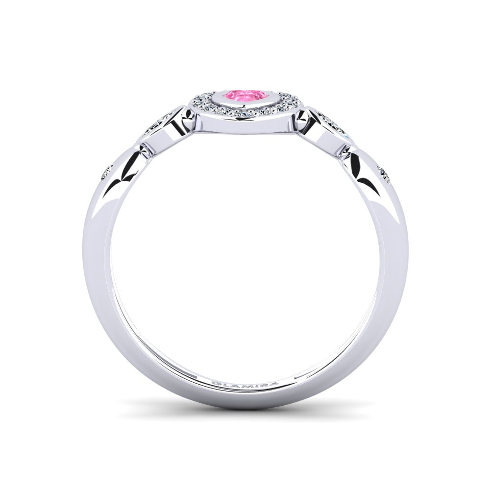 Zafiro Rosado Anillo promesa mujer Stota
