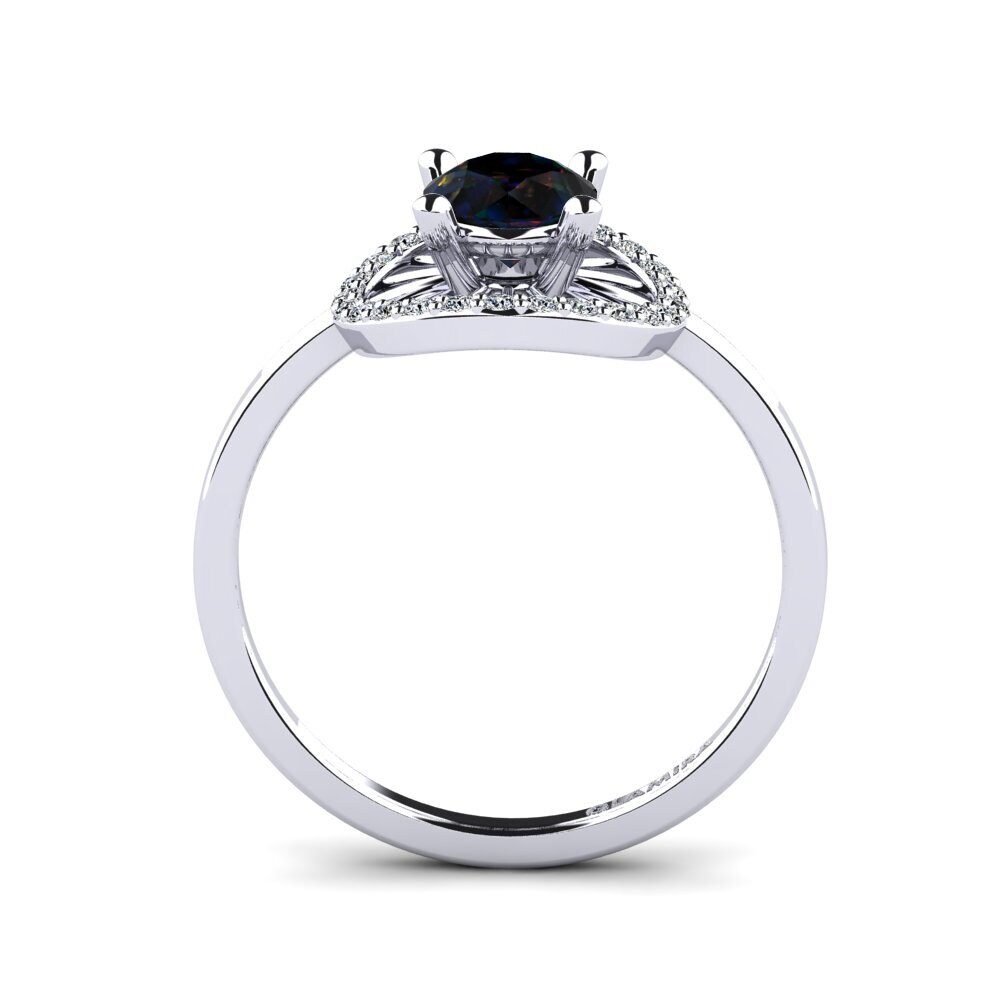 Black Opal Women's Promise Ring Swangy