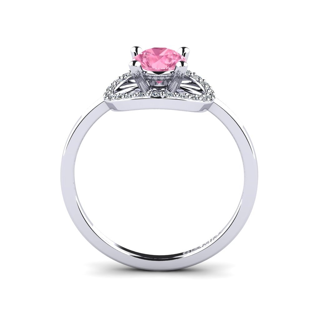 Zafiro Rosado Anillo promesa mujer Swangy