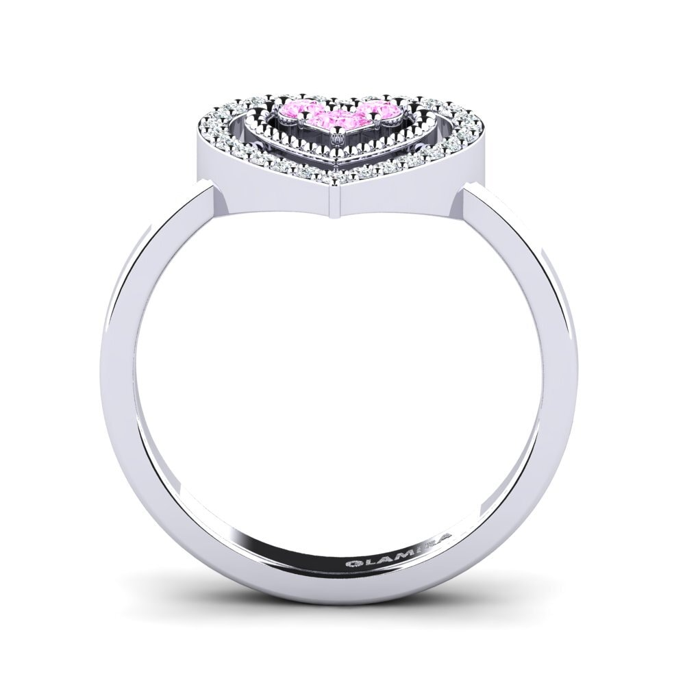Zafiro Rosado Anillo promesa mujer Tamant
