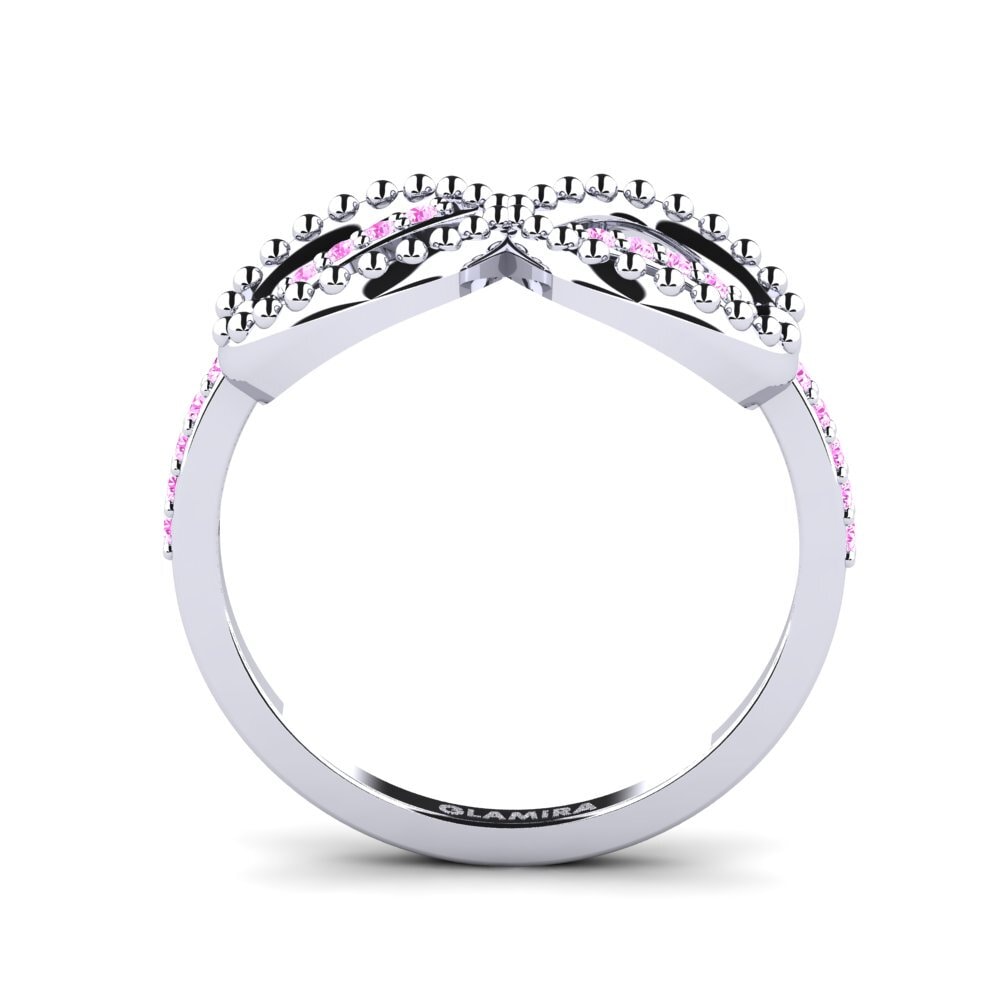 Zafiro Rosado Anillo promesa mujer Tilf