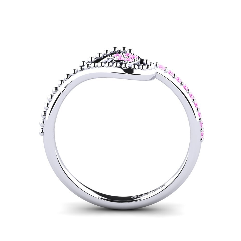 Zafiro Rosado Anillo promesa mujer Unlit