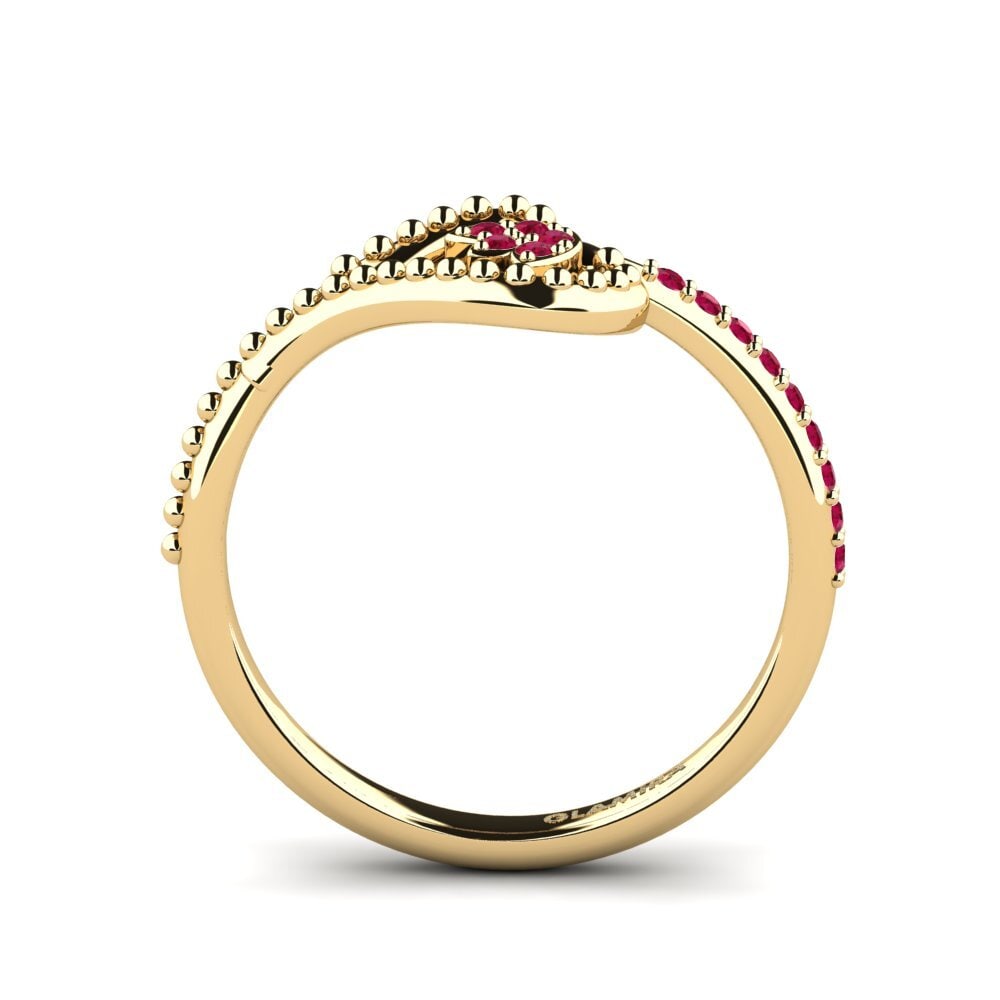 14ct Yellow Gold Ruby Women's Promise Ring Unlit