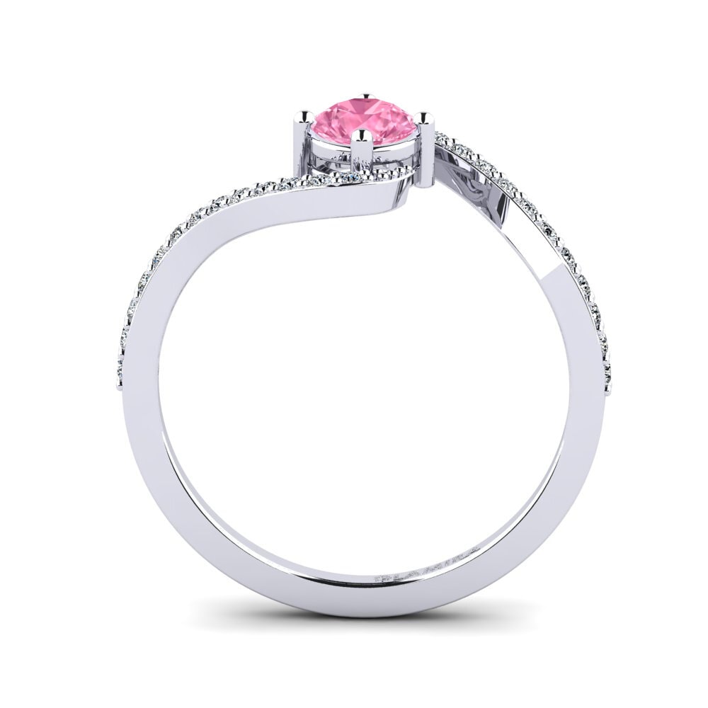 Zafiro Rosado Anillo promesa mujer Urengan
