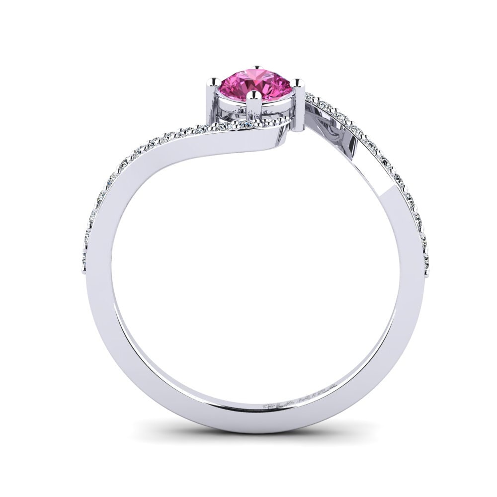 Pink Topaz Women's Promise Ring Urengan