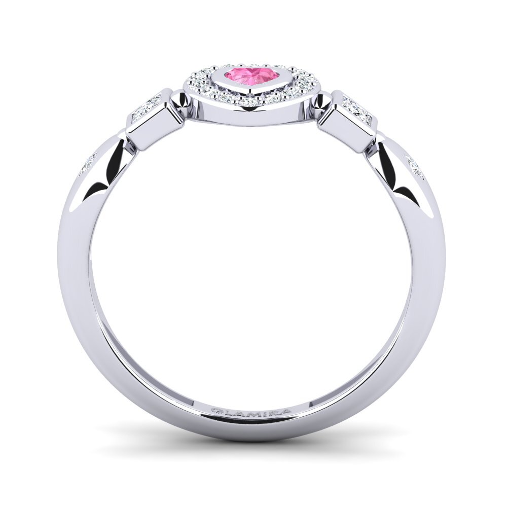 Zafiro Rosado Anillo promesa mujer Vexata