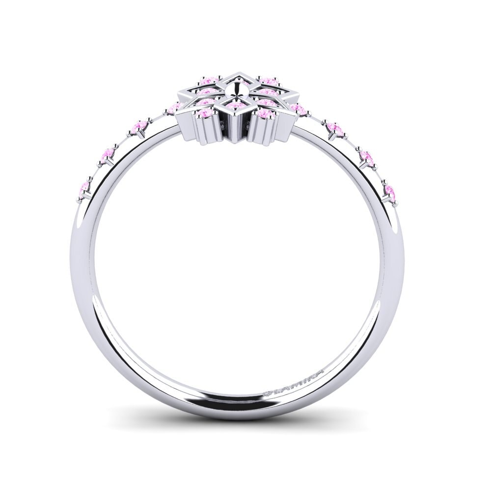 Zafiro Rosado Anillo promesa mujer Zige