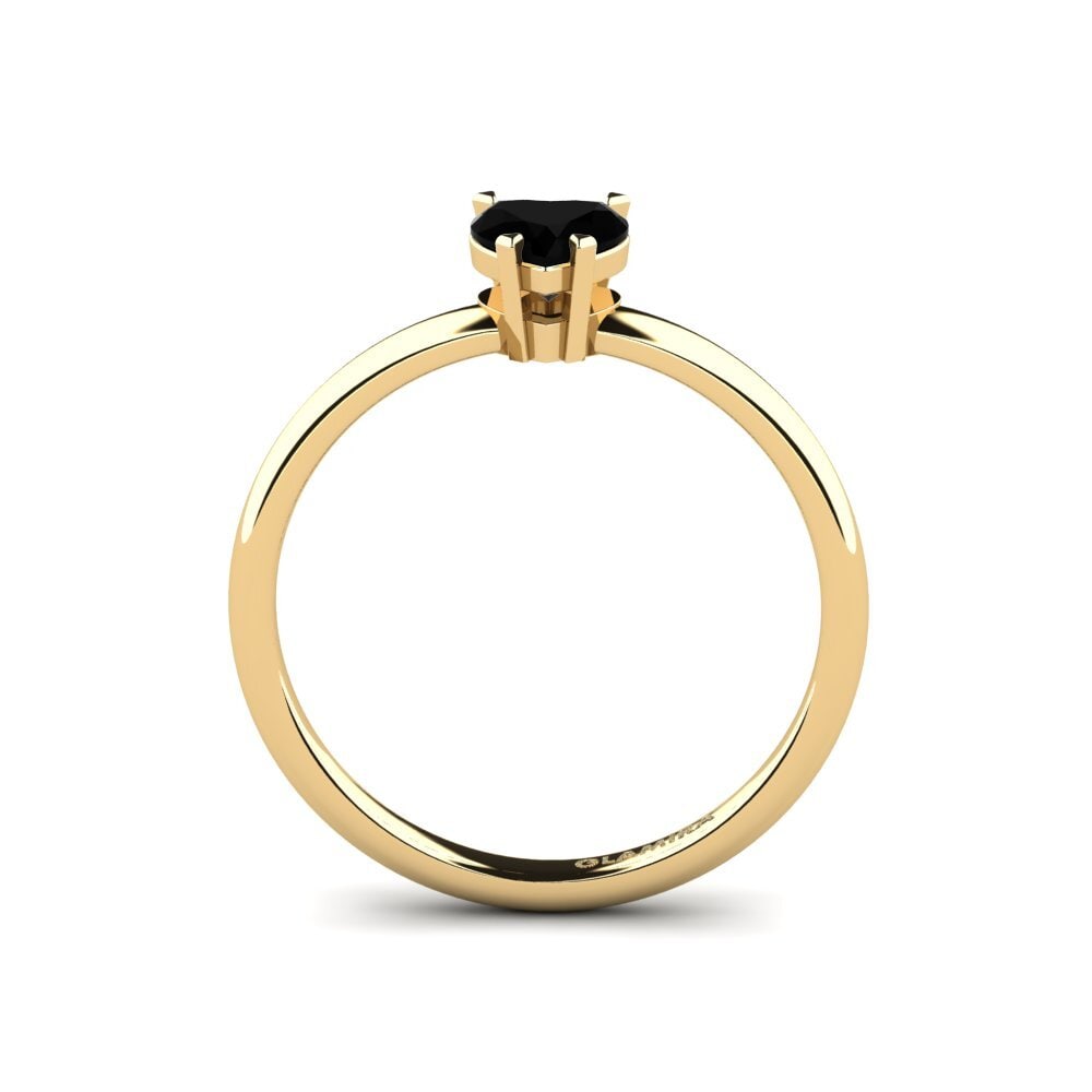 Black Onyx Engagement Ring Armi