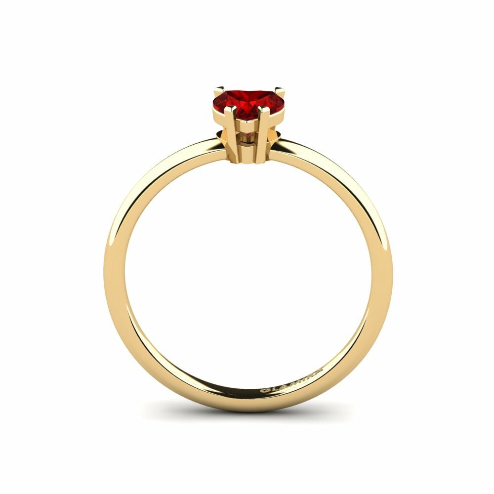 Ruby (Lab Created) Engagement Ring Armi