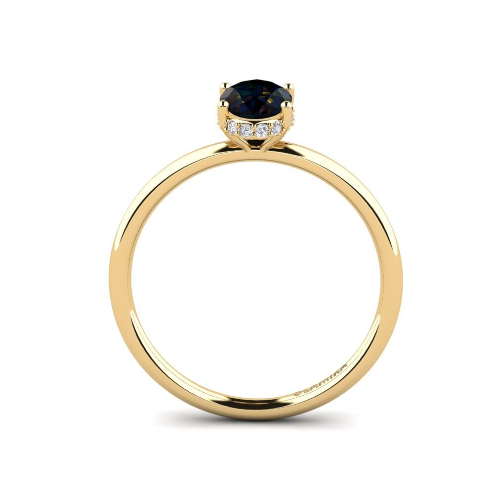 Black Opal Engagement Ring Ayoova