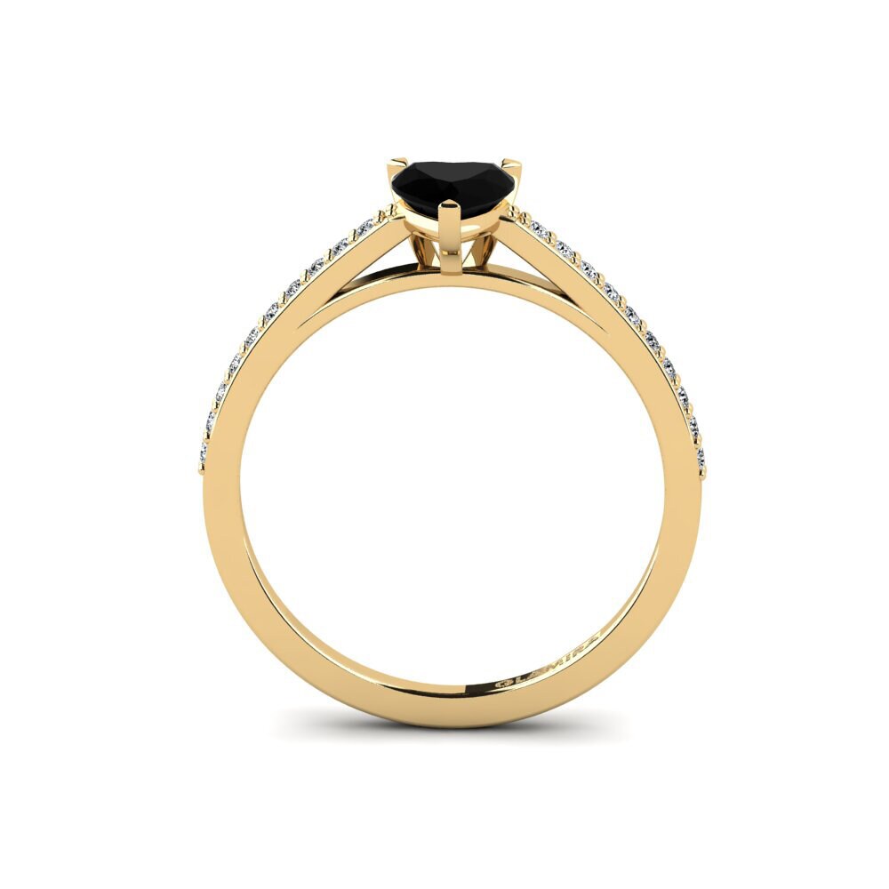 Black Onyx Engagement Ring Blehe