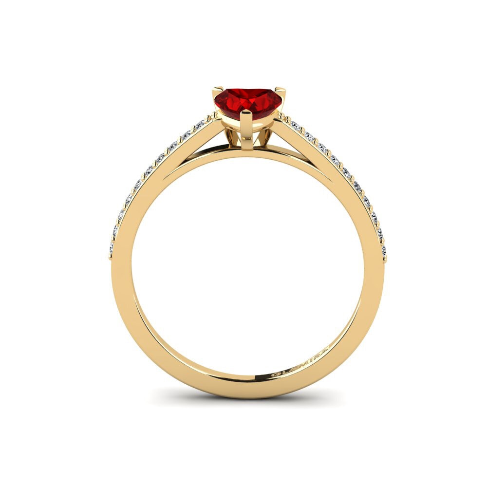 Ruby (Lab Created) Engagement Ring Blehe