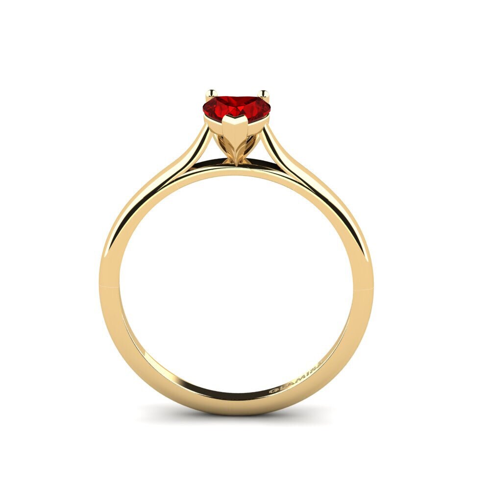 Ruby (Lab Created) Engagement Ring Cyndroa