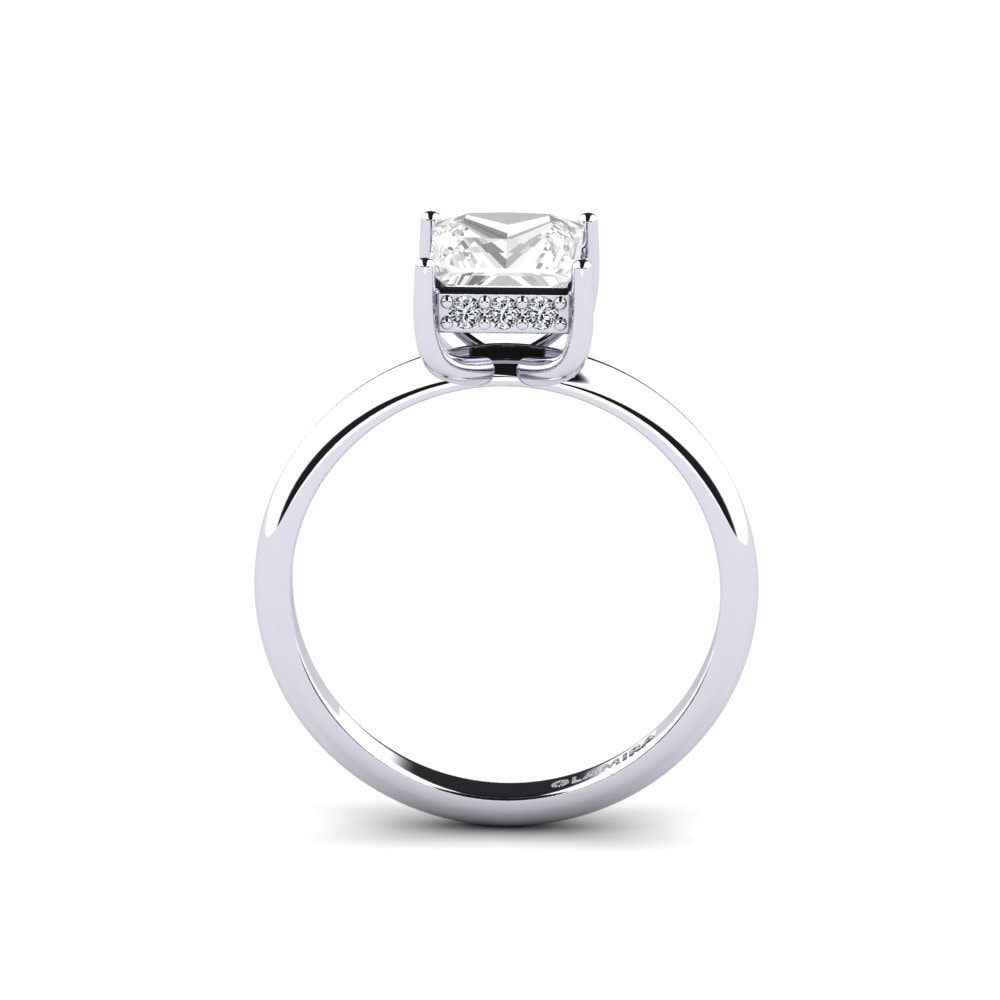 9k White Gold White Topaz Engagement Ring Glorias