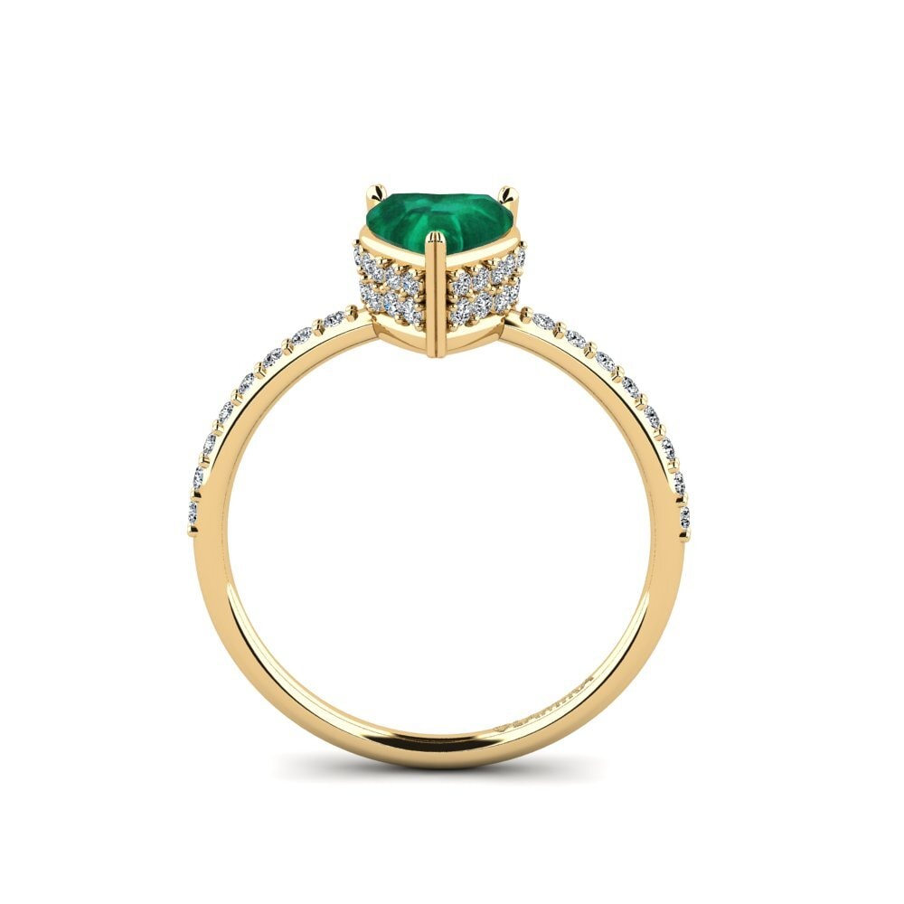 Emerald Engagement Ring Heartlin