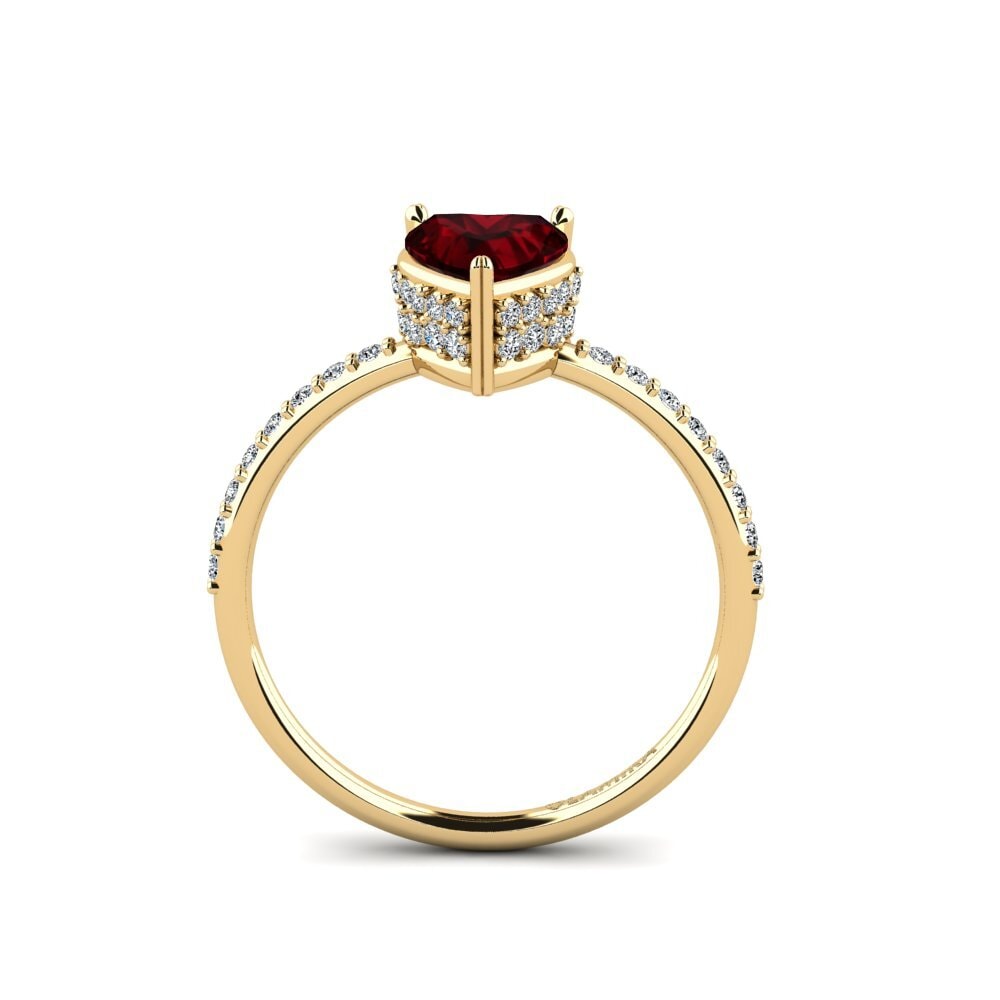 Garnet Engagement Ring Heartlin