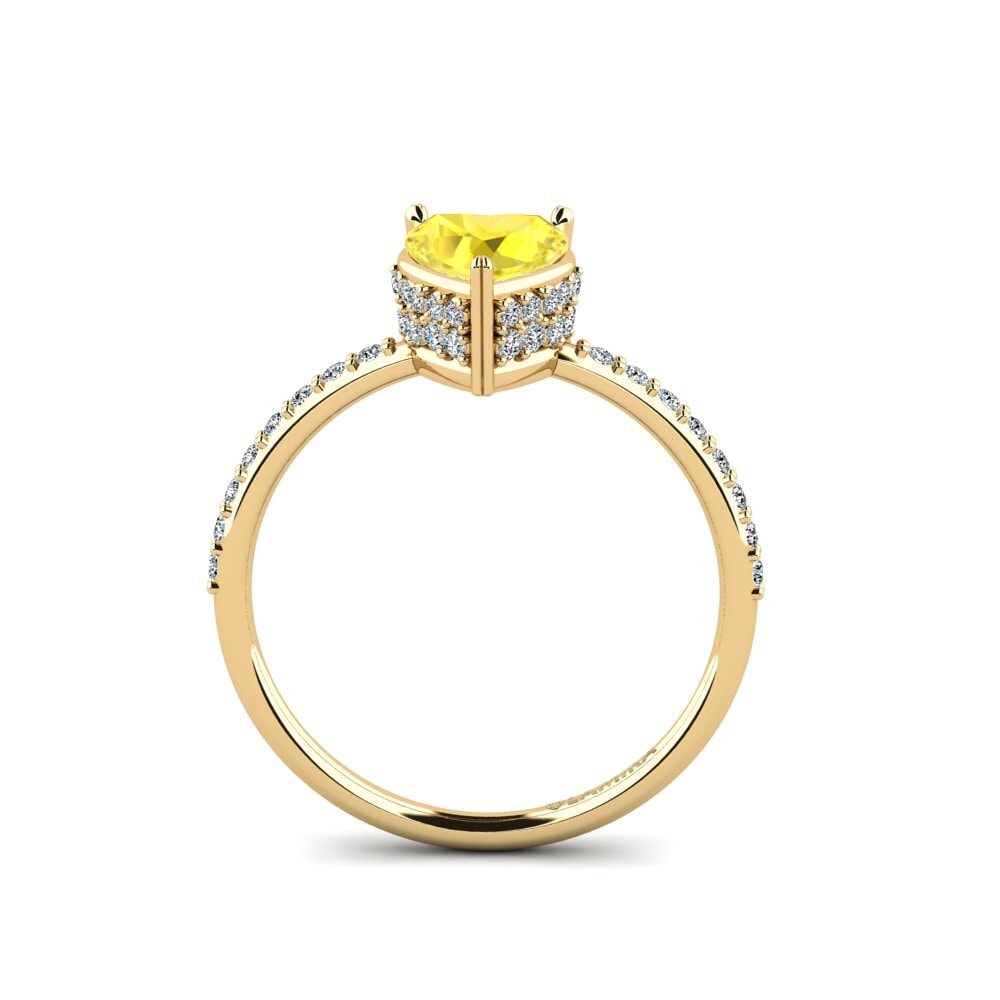 Yellow Sapphire Engagement Ring Heartlin