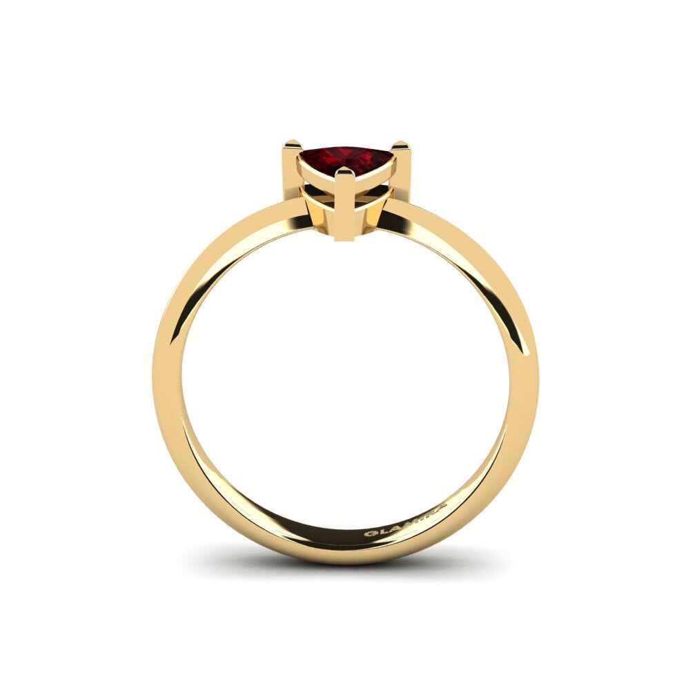 Trillion Garnet Engagement Ring Ignom