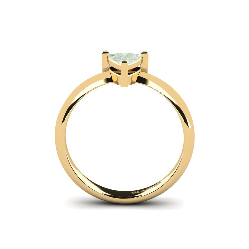 Trillion Green Amethyst Engagement Ring Ignom