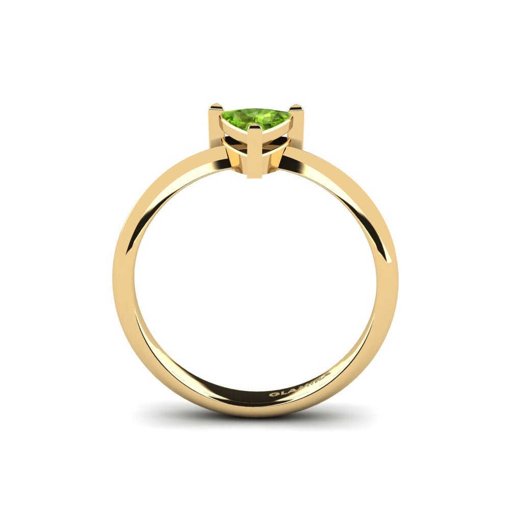 Trillion Peridot Engagement Ring Ignom