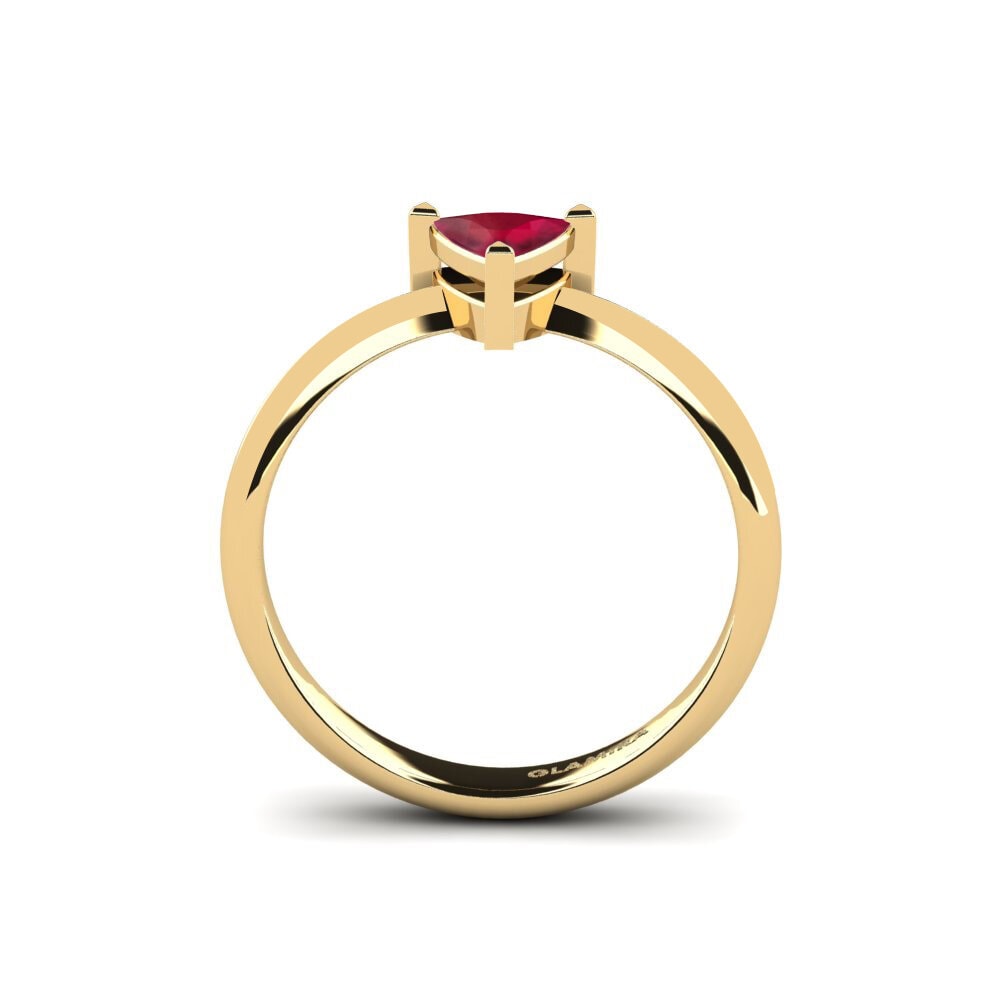 Trillion Ruby Engagement Ring Ignom