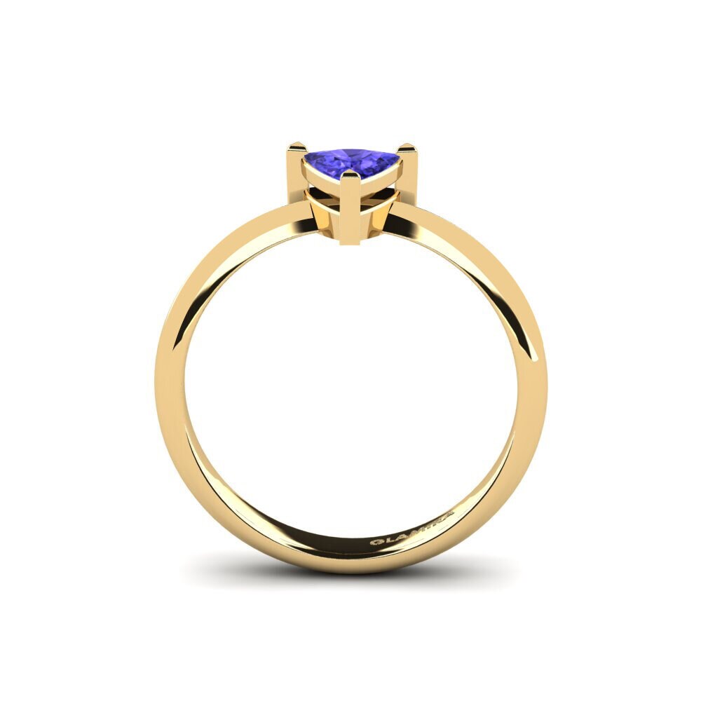 Trillion Tanzanite Engagement Ring Ignom