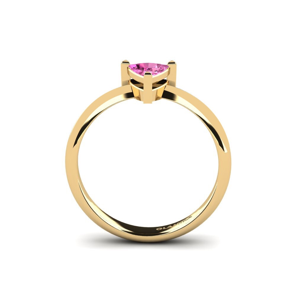 Trillion Pink Topaz Engagement Ring Ignom