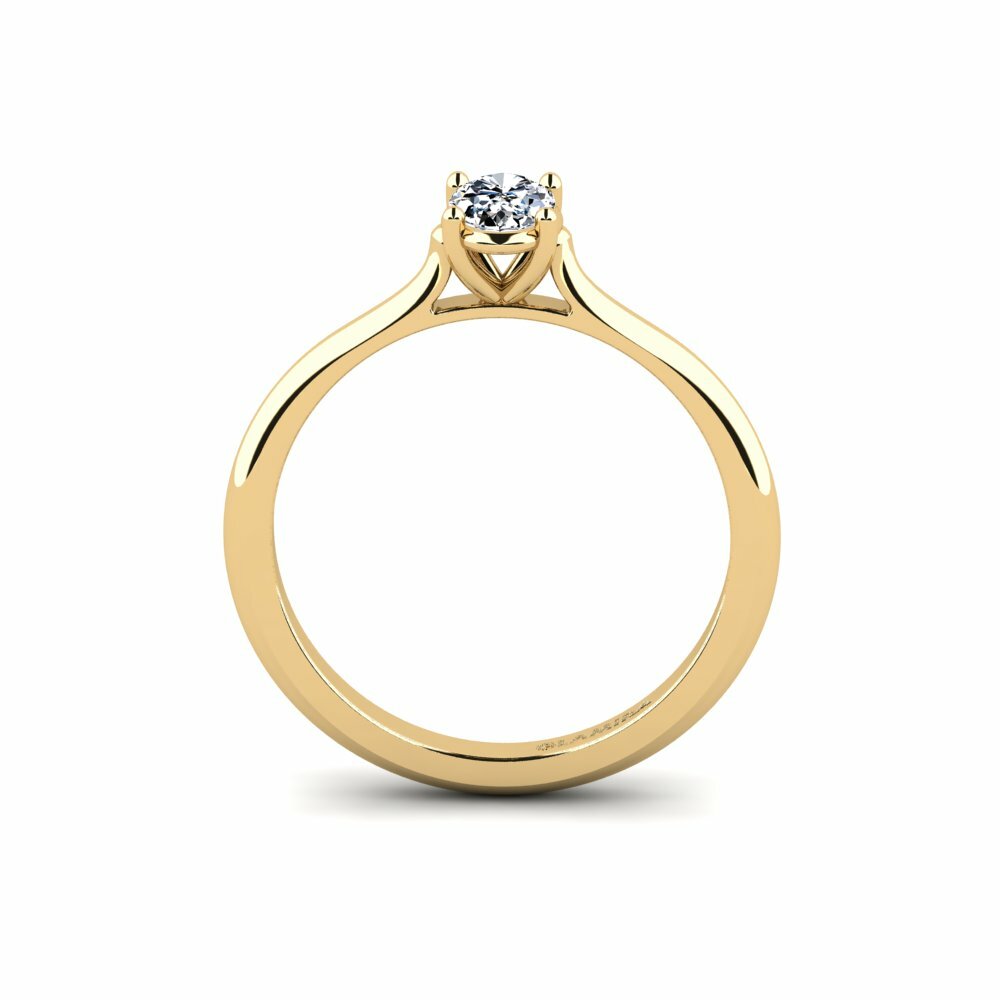 18K Yellow Gold Engagement Ring Liogo